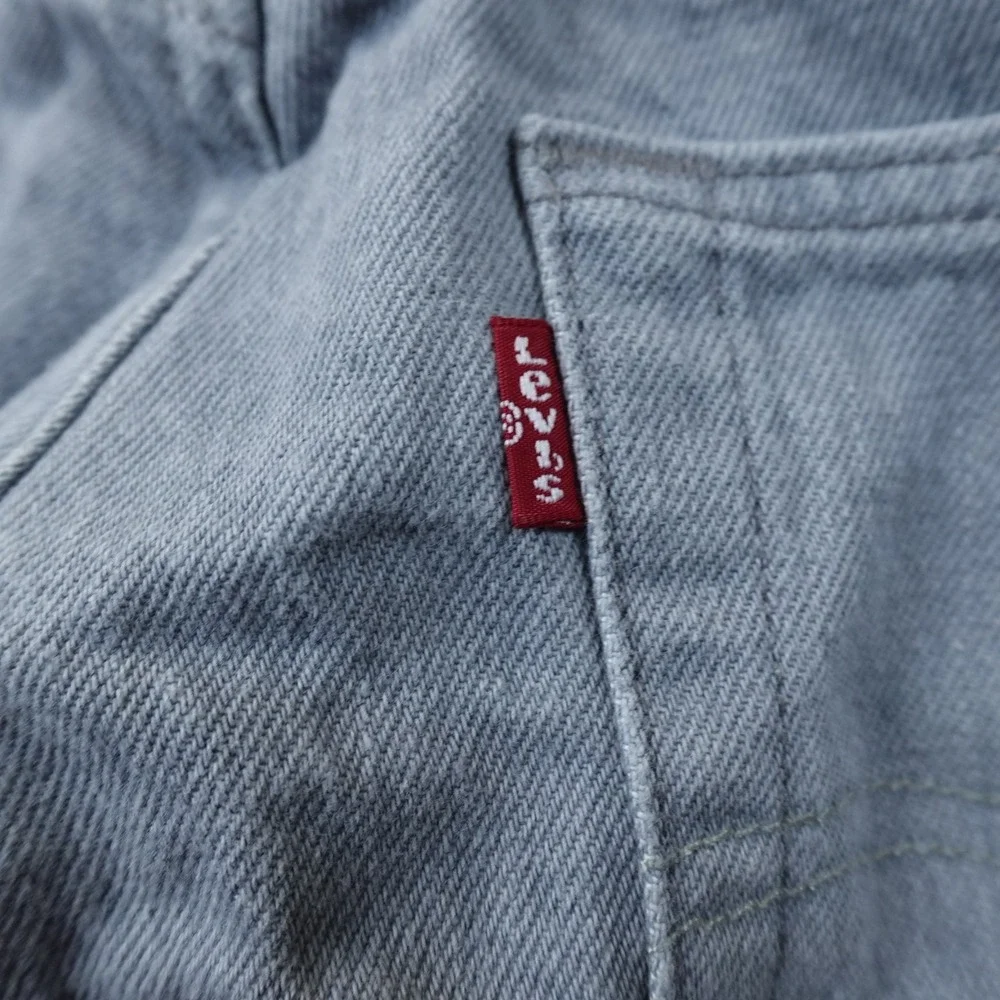 Levis Jeans Mens 32X30 Black Gray Denim Pants‎ 501 Button Fly Straight Western